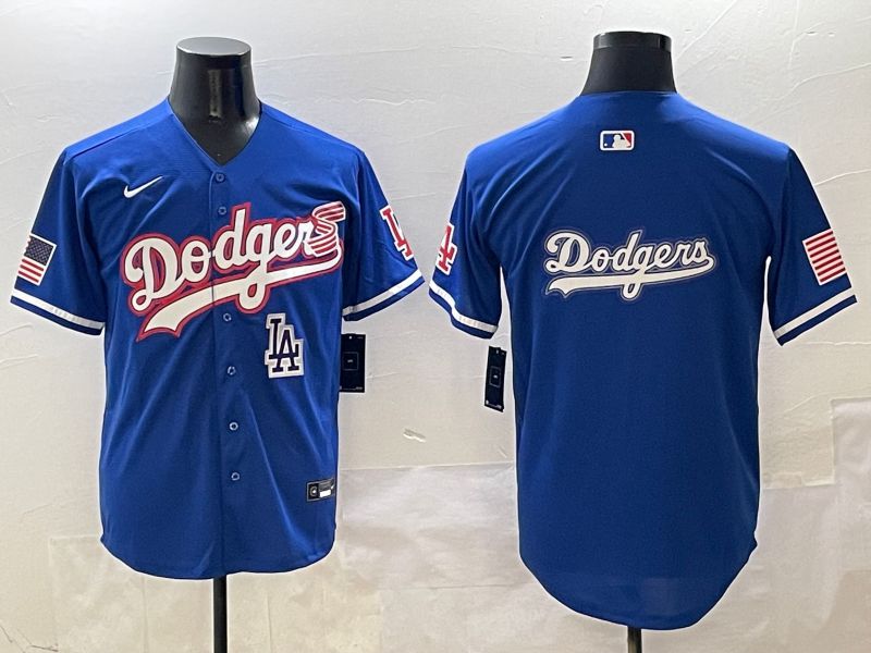 Men Los Angeles Dodgers Blank Blue Second generation Joint Name Nike 2025 MLB Jersey style 21